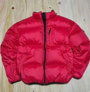 90s JUNGLE STORM 다운 자켓 짧은 기장 박스 실루엣 빨간색
