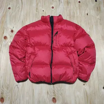 90s JUNGLE STORM 다운 자켓 짧은 기장 박스 실루엣 빨간색