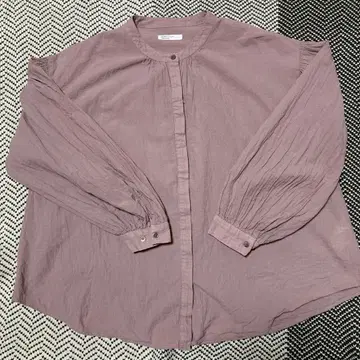 [ 북유럽 생활 잡화점 ] 체크 짜임 개더 블라우스