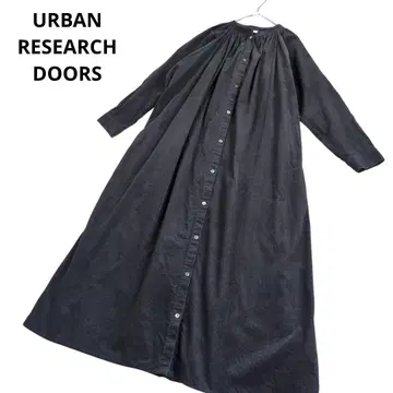 URBAN RESEARCH DOORS 코듀로이 셔츠 원피스 블랙