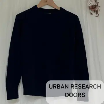 어반 리서치 도어스 울 100 일본제 리브 니트 모크넥 40