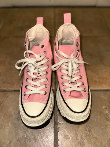 컨버스 핑크 하이컷 스니커즈