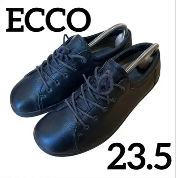 새상품급 ECCO 에코 가죽 컴포트 슈즈 23.5cm 3E 블랙