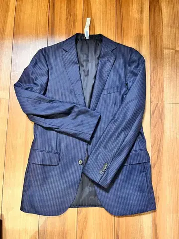 네이비 스트라이프 자켓 베스트 세트