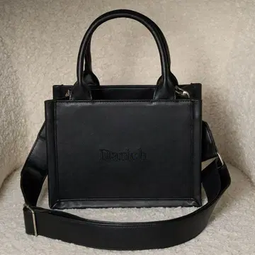 Darich 로고 숄더 가죽 미니 토트백 블랙 BLK