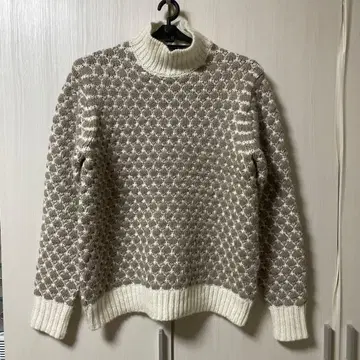 g.stage 니트 패턴 하이넥 스웨터 L 사이즈 48