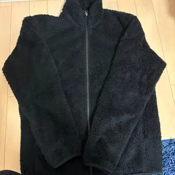 블랙 플리스 자켓 풀 집업