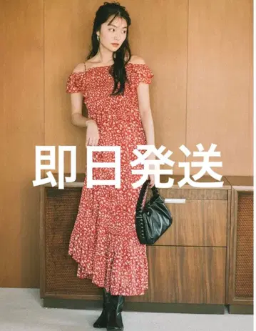 COCO DEAL 셔링 프릴 플라워 프린트 원피스