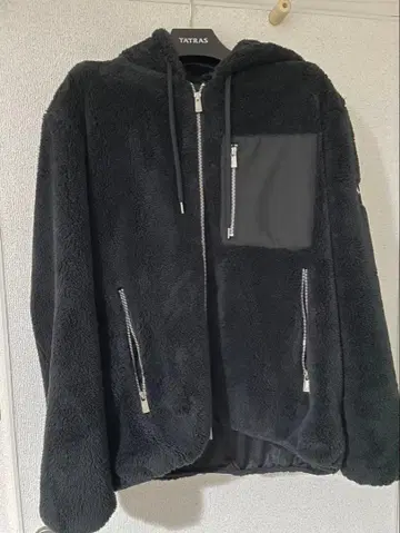 TATRAS 플리스 보아 후드티 WOMA 블랙 W 지퍼 새상품 미사용