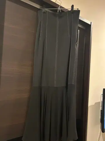 COCO DEAL 블랙 플레어 스커트