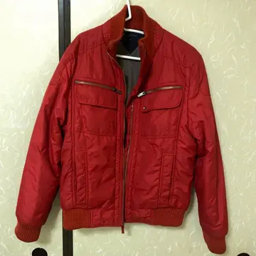 TOMMY HILFIGER 레드 다운 자켓 M