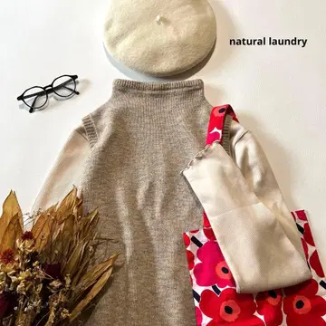 b1819* 내추럴 런드리 알파카 울 보틀넥 니트 베스트