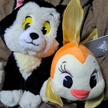 디즈니 피노키오 피가로 클레오 봉제 인형 세트 택 포함