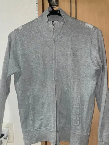 프레드 페리 그레이 유니언 잭 패턴 후드티