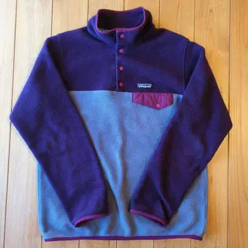 patagonia 플리스 자켓 보라색 그레이