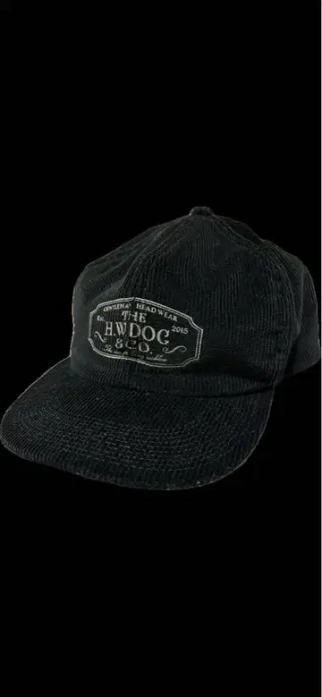 H.W.DOG 코듀로이 캡 블랙