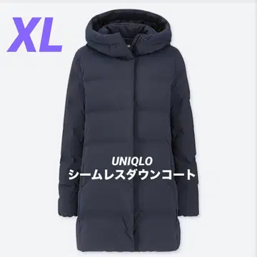 유니클로(UNIQLO) 심리스 다운 코트 네이비 출퇴근 비즈니스