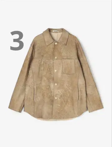 미사용 AURALEE MERINO MOUTON SHIRT BLUSON 3