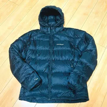 mont-bell US 라이트 알파인 다운 후드티 블랙 800필