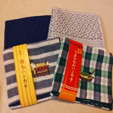 이마바리 타월 등 자수 손수건 4개 세트