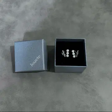 Jouete 더블 귀걸이 펄 블랙