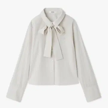 SNIDEL 리본 원포인트 로고 셔츠 SWFB251103 여성용