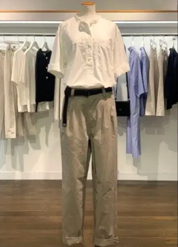 가격 인하! mhl tiny stripe cotton 트라우저 S