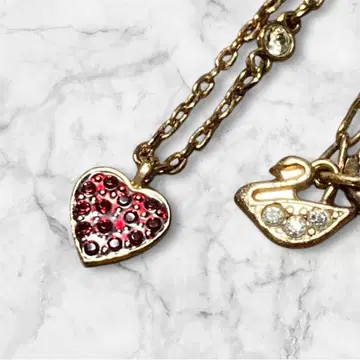 A5 SWAROVSKI 팔찌 여성용 골드 레드 하트