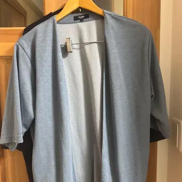 BEAMS HEART 가디건 L 사이즈 라이트 블루