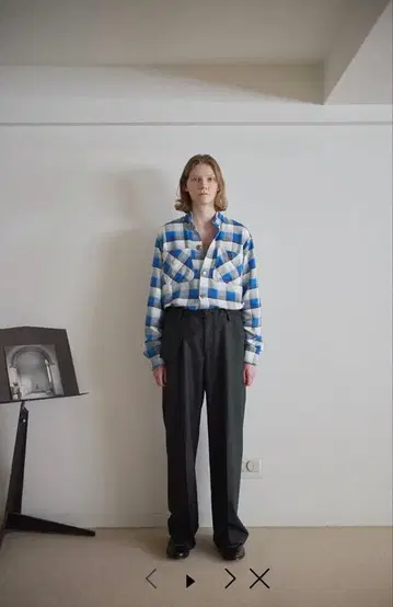 SUNSEA 선시 체크 셔츠