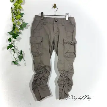 브라민 셔링 카고 팬츠 워크 38 그레이지 개더