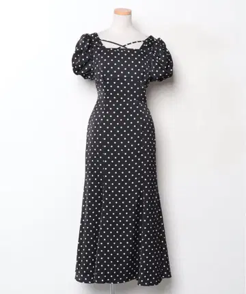 버블 슬리브 머메이드 원피스