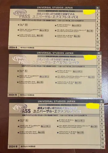 유니버셜 익스프레스 패스 3매 세트 USJ 유니버셜