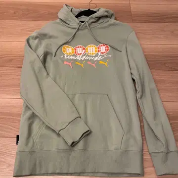 PUMA 그린 후드 부착 후드티 S 사이즈
