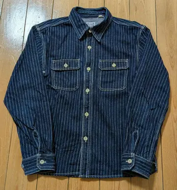 38 M 워바쉬 워크 셔츠 데님 셔츠 플랫 헤드 7012W