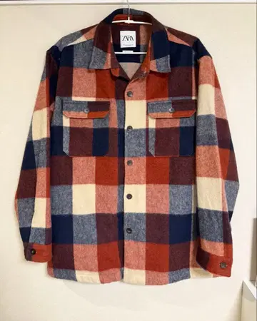 ZARA 체크 셔츠 자켓