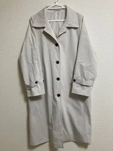 GU 트렌치코트 롱 코트 라이트 그레이 XL 사이즈