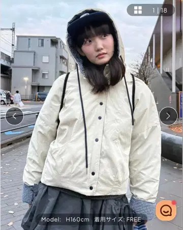 crammy 체크 다운 자켓