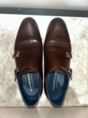 KENFORD 브라운 더블 몽크 스트랩