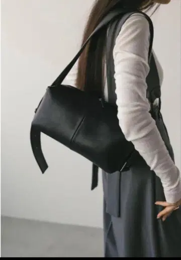 STYLEMIXER/스타일미키서 와이드 벨트 스퀘어 백 블랙