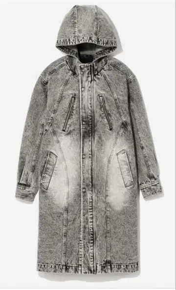 묶음 구매 할인 HARE 빈티지 데님 후드 코트