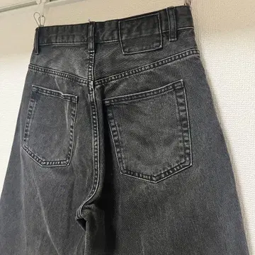 ZARA 블랙 하이웨스트 루즈핏 데님 팬츠