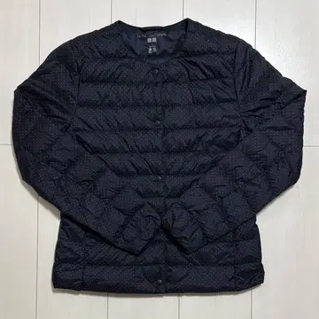 유니클로 울트라 라이트 다운 컴팩트 자켓 (도트) 네이비 사이즈 S