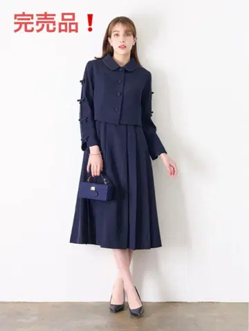 체스티 리본 자켓 셋업 펄 1 네이비 졸업식 입학식