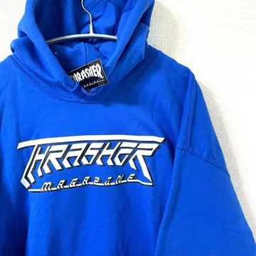 THRASHER MAGAZINE 후드티 속기모 스케이트보드 XL 블루