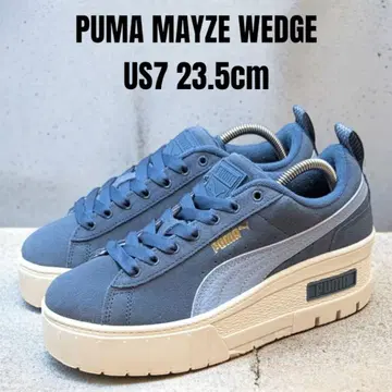 새상품급 PUMA MAYZE WEDGE 푸마 23.5cm 네이비 통굽