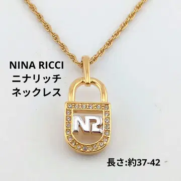 니나리치 자물쇠 목걸이 골드 크리스탈