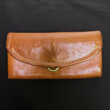 Dakota 천연 가죽 장지갑 플랩식 가죽 브라운