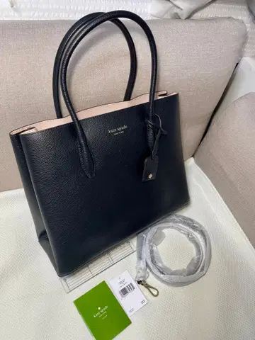 미사용 새상품 케이트 스페이드 블랙 가죽 백 비즈니스 백 블랙 블랙