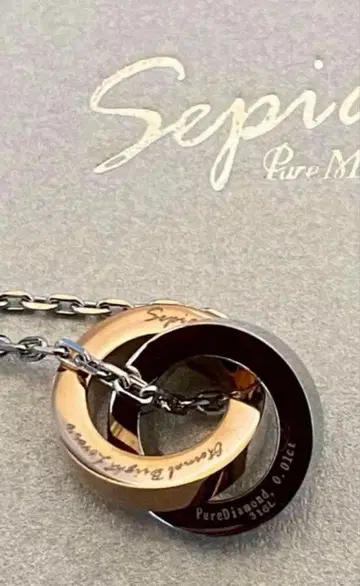 Sepia 이중 링 목걸이 316L